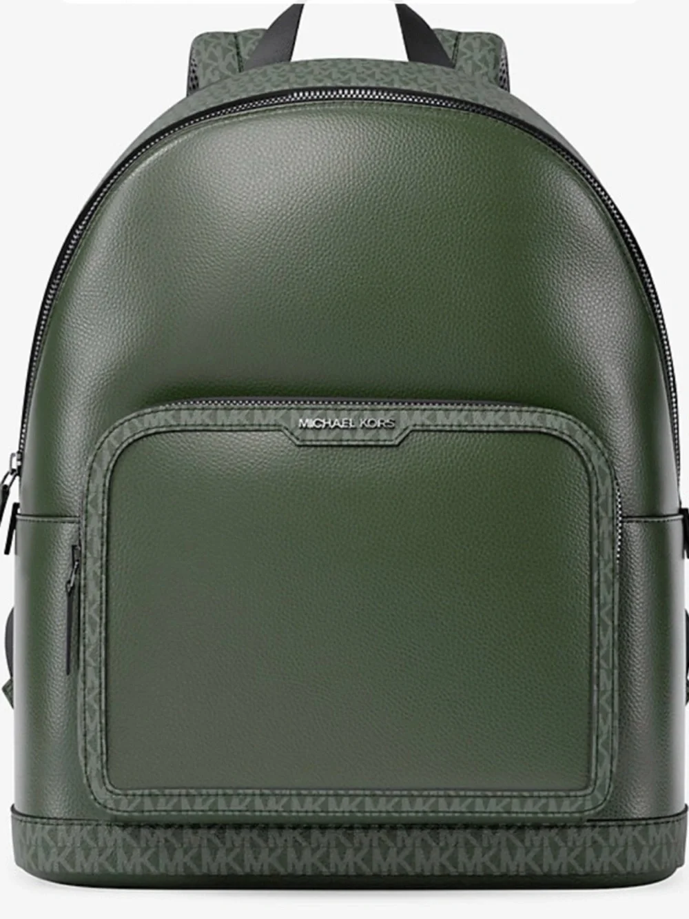 Michael Kors Men's Olive Green Leather Backpack